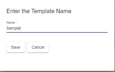 Template Name Dialog