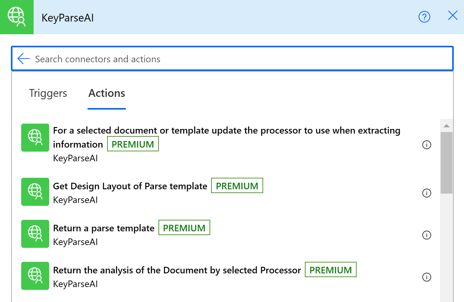 Connector Actions